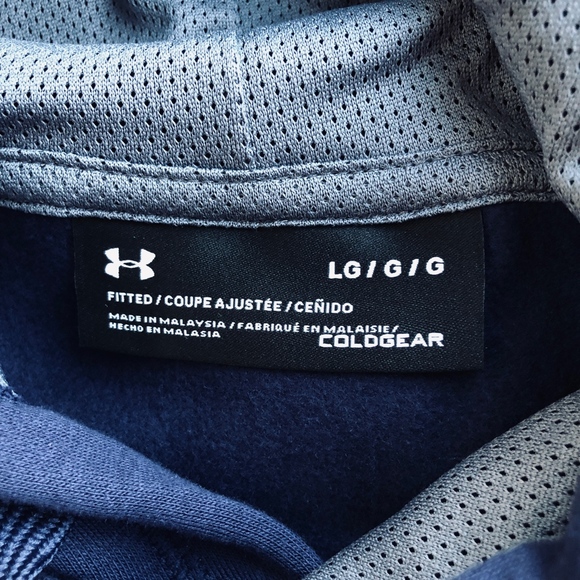 Mens Under Armour Hoodie Cold Gear Pullover L - Picture 3 of 8